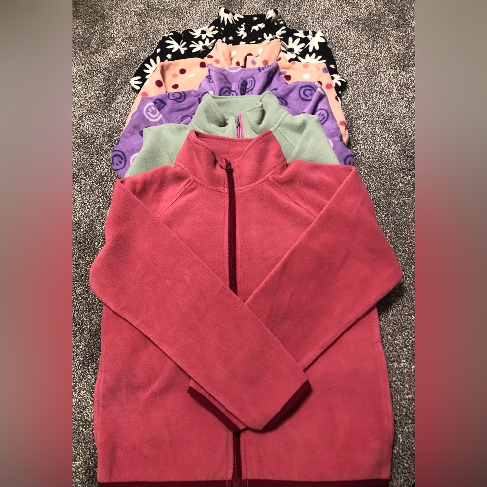 NEW 5 pieces Girls Wonder Nation Cozy Pink Fleece Jacket